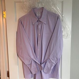Brooks Brothers Lavender Checkered Dress Shirt